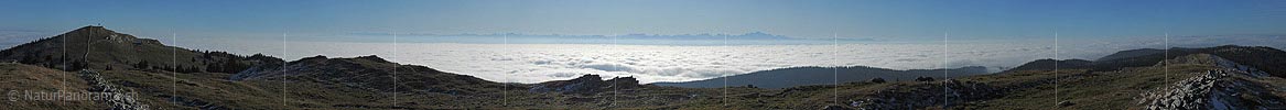 P008736: Alpenpanorama und Nebelmeer vom Mont Tendre