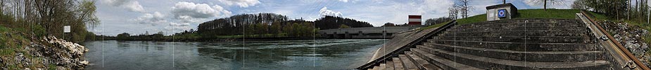 P009406: Panoramabild Flusskraftwerk Bannwil