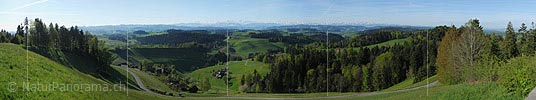 P009701: Gigapixelpanorama Emmentaler Hügellandschaft von der Lueg