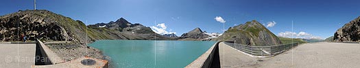 P010387: 360° Panorama Staumauer und Stausee