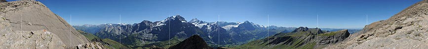P010490: Gigapixel Panorama Berner Alpen vom Schwarzhorn (Jungfrauregion)
