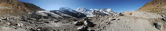 P010533: 360° Panoramabild Gornergletscher und Zermatter Viertausender