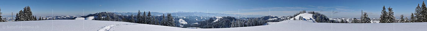 P012125: 360° Panoramafoto Höchänzi (Winterlandschaft)