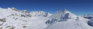 P012221a: Panoramabild Grosser Aletschgletscher von der Moosfluh (Aletscharena)