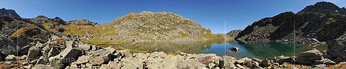 P013660: 360° Panoramaaufnahme vom Tomasee (Lai da Tuma)