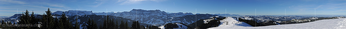 P013981: Panoramafoto Schrattenfluh, und Hohgant vom Wachthubel