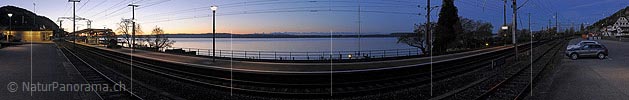 P014361: Panoramafoto Morgenstimmung am Bielersee