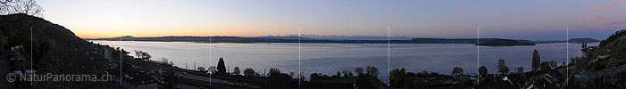 P014363: Panoramabild Morgenstimmung am Bielersee