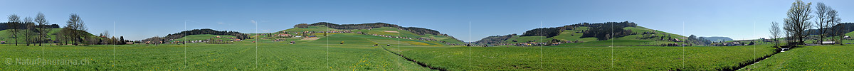P014393: 360° Panoramafoto Hügellandschaft