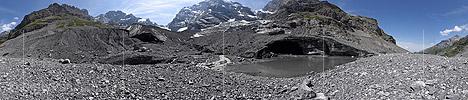 P014500: 360° Panoramafoto Gamchigletscher (Stand 7.2015)