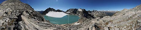 P015087: 360° Panoramafoto Chüebodensee auf dem Gerenpass (Stand 2014).