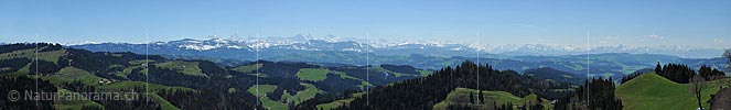 P016022: Hochaufgelöstes Panoramafoto Berner Alpen und Emmental