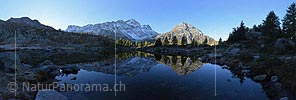 P016902: Gigapixel-Panoramafoto Perfekte Spiegelung in Bergsee (Morgenstimmung)