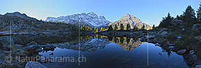 P016902d: Gigapixel Foto Perfekte Spiegelung in Bergsee (Morgenstimmung)