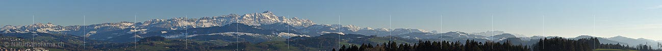 P017536a: Hochaufgelöstes Panoramafoto Alpstein und Säntis