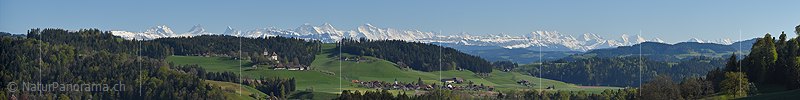 P017661b: Alpenpanorama mit Schloss vom Emmental aus