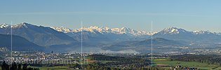 P017691b: Panoramafoto Zentralschweiz vom Albis