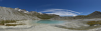 P018218: Grosses Bergpanorama mit Bergsee in den Walliser Alpen