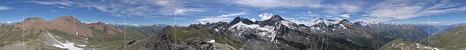 P018288: 360° Gipfelpanorama Seewjihorn (Saflischtal/Simplon)
