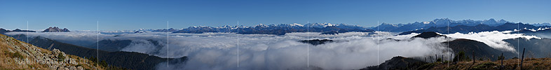 P018874: Panoramafoto Nebelmeer über dem Kanton Obwalden