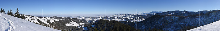 P019191: Panoramafoto Luzerner Hinterland und Pilatus im Winter