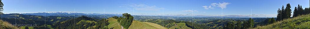 P020031: Panoramafoto Emmentaler Hügellandschaft und Berner Alpen