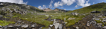 P020161: Gigapixel Bild Alpine Naturlandschaft mit freundlichem Wolkenhimmel