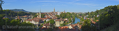 New in NaturPanorama.ch: Large panoramic photo of the old town of Bern