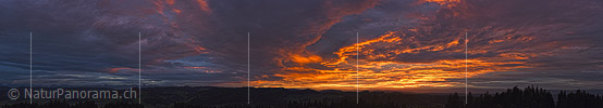 New in NaturPanorama.ch: Panorama photo Glowing evening sky