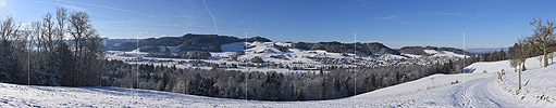 Neu in NaturPanorama.ch: Panoramafoto Emmentaler Winterlandschaft bei Oberburg