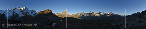 P023703: Panoramafoto Morgen über dem Mattertal