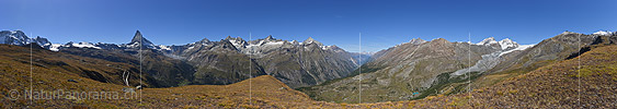 P023721: Panoramafoto Morgen über dem Mattertal