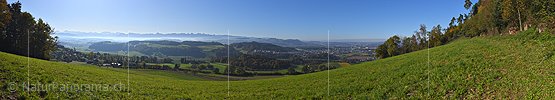 P023889: Panoramafoto Dentenberg, Stockhornkette und Ostermundigen vom Bantiger