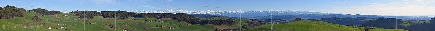 Neu in NaturPanorama.ch: Alpenpanorama vom Emmental bei guter Fernsicht