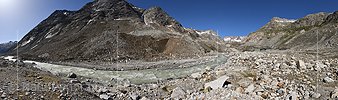 P025743a: Panoramafoto Unteraargletscher (Stand 6.2022)