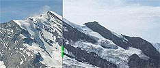 V000002: Interaktiver Vorher-Nachher Gletschervergleich vom Doldenhorngletscher