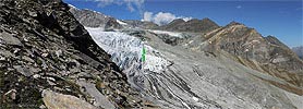 V000014: Interaktiver Vorher-Nachher Bildvergleich vom Allalingletscher