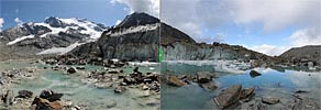 V000019: Interaktiver Vorher-Nachher Gletschervergleich vom Grüebugletscher