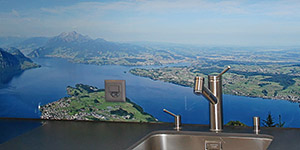 NaturPanorama.ch: Panoramafoto von Zentralschweiz auf Küchenrückwand aus Glas