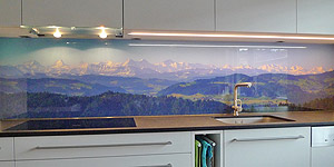 NaturPanorama.ch: Panoramabild-Küchenrückwand aus Glas