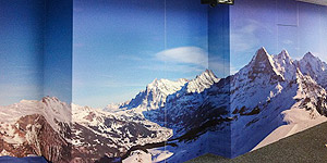 NaturPanorama.ch: Panoramawand in Büro (Berner Alpen)