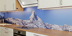 NaturPanorama.ch: Panoramafoto-Küchenrückwand aus Glas