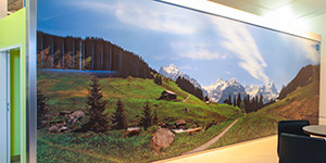 NaturPanorama.ch: Sehr grosses Wandbild auf Glas